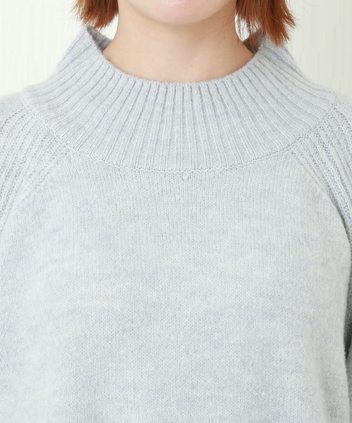 n'ee-ne(ネーネ)の「7G ブークレ スタンドネックニット(ニット/セーター・レディース・ベージュ/ブラウン/グレー・L/M)」の17枚目の写真