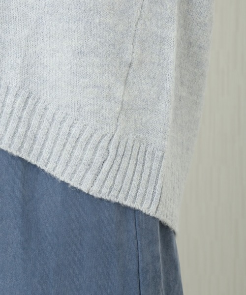 n'ee-ne(ネーネ)の「7G ブークレ スタンドネックニット(ニット/セーター・レディース・ベージュ/ブラウン/グレー・L/M)」の8枚目の写真