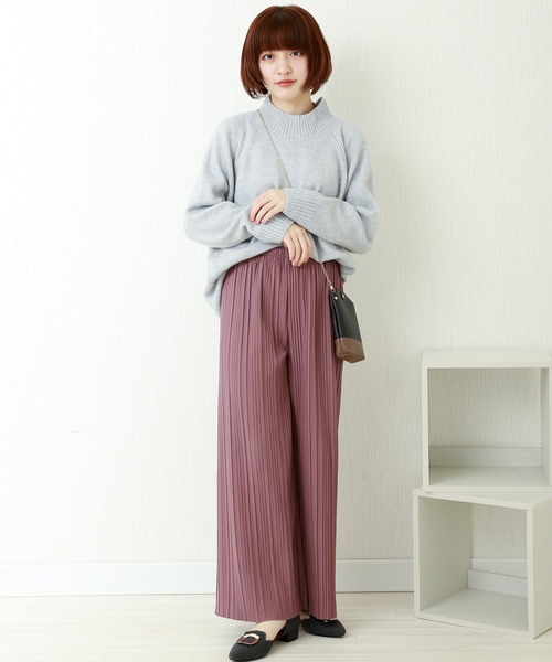 n'ee-ne(ネーネ)の「7G ブークレ スタンドネックニット(ニット/セーター・レディース・ベージュ/ブラウン/グレー・L/M)」の19枚目の写真