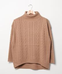 fort point（フォーポイント）の「【C-FORT POINT】アランガラタートルネック　【洗えるセーター】　裾に前後差（ニット/セーター・レディース）」