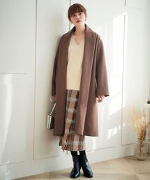 le.coeur blanc | ジャージーメルトンショールカラーコート(その他アウター)