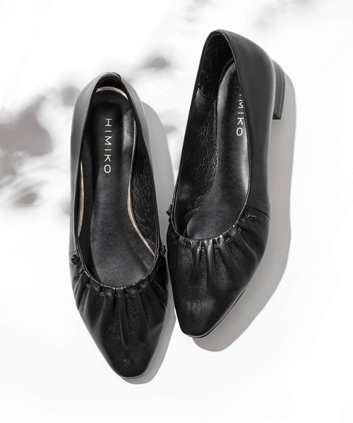 HIMIKO（ヒミコ）の「【HIMIKO】ギャザーフラットパンプス/611109