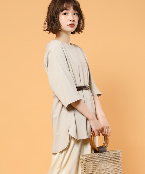 FREAK'S STORE（フリークスストア）の「5分袖プルオーバー（Tシャツ/カットソー・レディース・ベージュ/ホワイト/ブラック・マルチサイズ）」の3枚目の写真