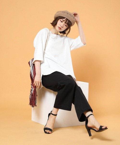 FREAK'S STORE（フリークスストア）の「5分袖プルオーバー（Tシャツ/カットソー・レディース・ベージュ/ホワイト/ブラック・マルチサイズ）」の10枚目の写真