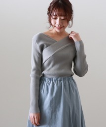 カシュクールリブニット