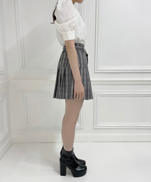 ANDGEEBEE（アンジービー）の「フロントボタンパワショルシャツ（シャツ/ブラウス・レディース・ホワイト/ライトブルー・MEDIUM）」の10枚目の写真