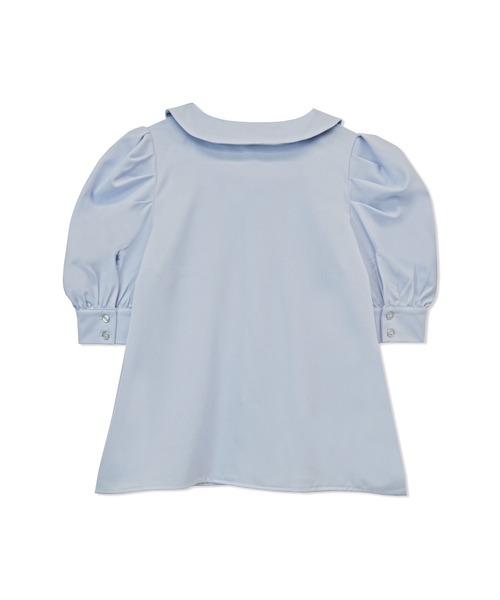 ANDGEEBEE（アンジービー）の「フロントボタンパワショルシャツ（シャツ/ブラウス・レディース・ホワイト/ライトブルー・MEDIUM）」の15枚目の写真