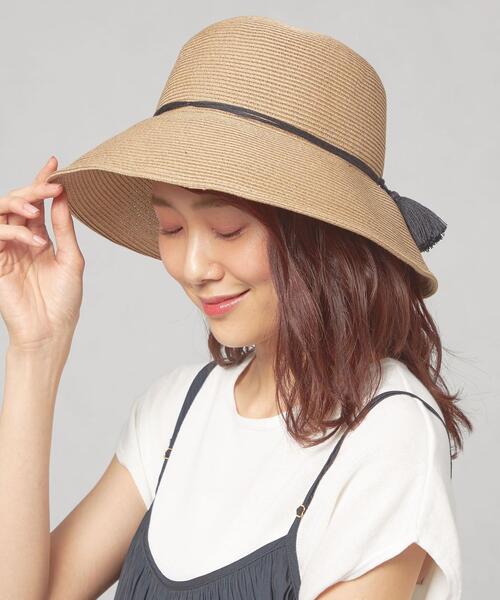 THE STATION STORE(ザ ステーション ストア)の「<closet story>タッセル ウォッシャブル ハット(ハット・レディース・ベージュ/ナチュラル・FREE)」の2枚目の写真