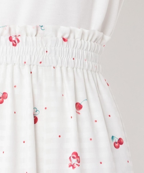 LODISPOTTO（ロディスポット）の「ギンガムチェリーティアードスカート（スカート・レディース・ホワイト/ブラック・MEDIUM）」の6枚目の写真