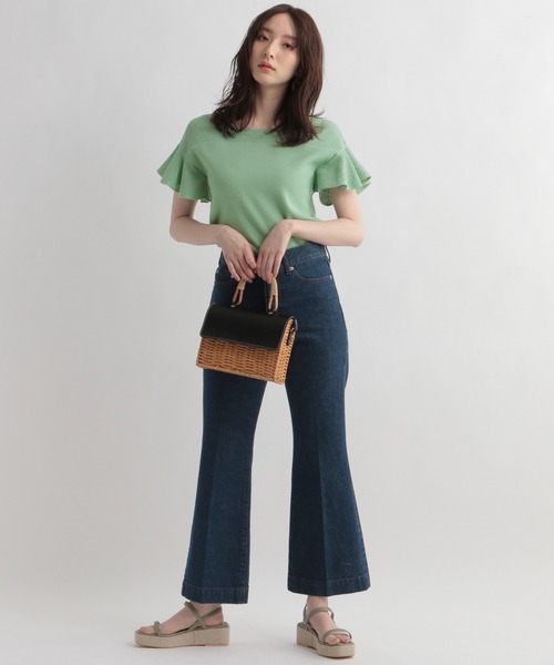 Andemiu(アンデミュウ)の「【顔診断CURVE】ソデフリルニット937949(ニット/セーター・レディース・ブラック/オフホワイト/ライトグリーン/ラベンダー・FREE)」の21枚目の写真