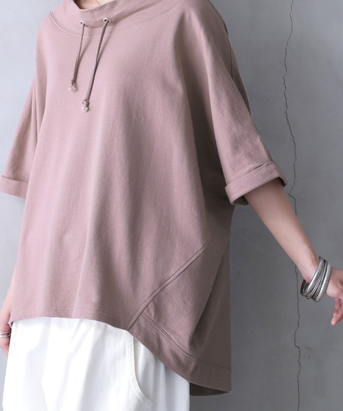 osharewalker(オシャレウォーカー)の「【廃盤】『ゆるハイネックドルマンスウェット』(スウェット・レディース・ブラック/ラベンダー・FREE)」の5枚目の写真