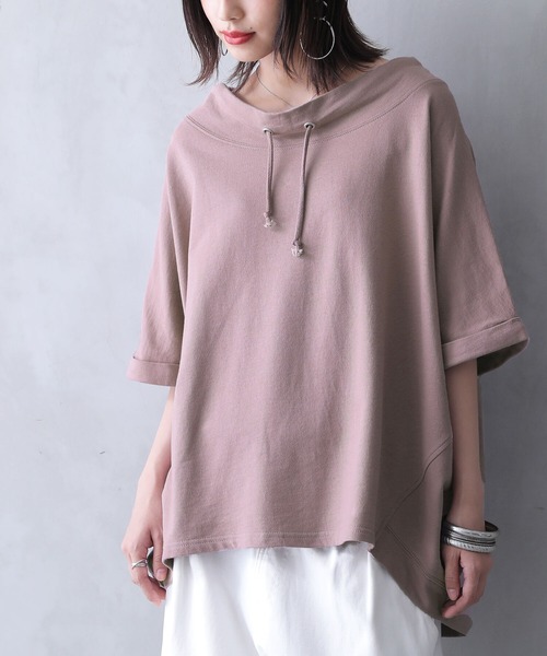 osharewalker(オシャレウォーカー)の「【廃盤】『ゆるハイネックドルマンスウェット』(スウェット・レディース・ブラック/ラベンダー・FREE)」の7枚目の写真