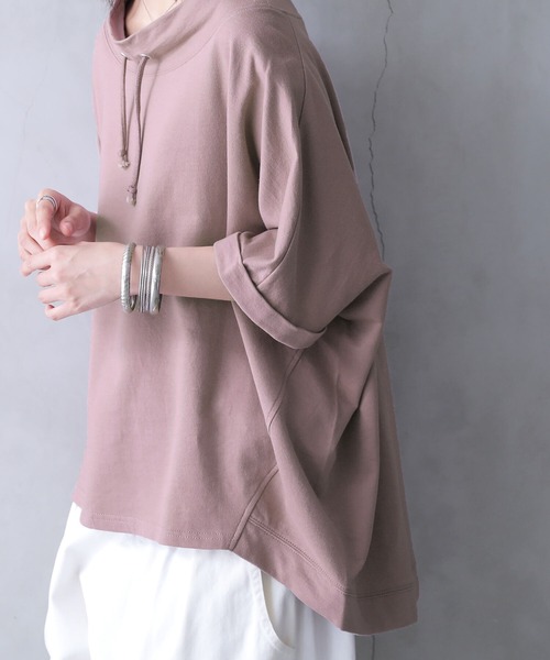 osharewalker(オシャレウォーカー)の「【廃盤】『ゆるハイネックドルマンスウェット』(スウェット・レディース・ブラック/ラベンダー・FREE)」の8枚目の写真