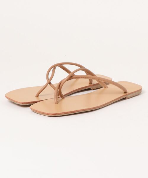 y/m by misato（イムバイミサト）の「フラットトングサンダル（サンダル・レディース・ブラック/ベージュ・SMALL/MEDIUM/LARGE）」の7枚目の写真