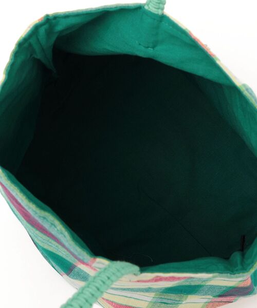 The Bagmati(ザバグマティ)の「【SHIPS any別注】The Bagmati:チェック マルシェバッグ(トートバッグ・レディース・ピンク系その他/ライトグリーン/ブルー・ONE SIZE)」の8枚目の写真