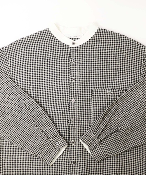 salle de bal（サルデバル）の「【 HEAVENLY / ヘヴンリー 】 リネンバンドカラーブラウス シャツ Linen Cleric BandCollar Shirt 2147082（シャツ/ブラウス・レディース・その他1・FREE）」の8枚目の写真