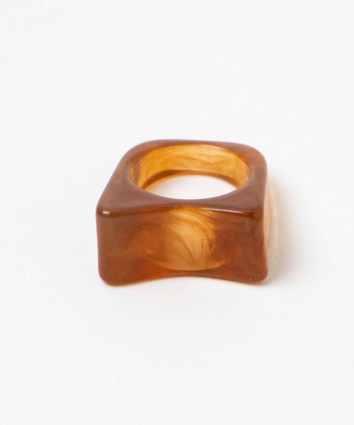 WEGO(ウィゴー)の「WEGO/【3点セット】スクエアアクリルリング(リング・レディース・ベージュ/ブラウン/その他1・FREE)」の7枚目の写真