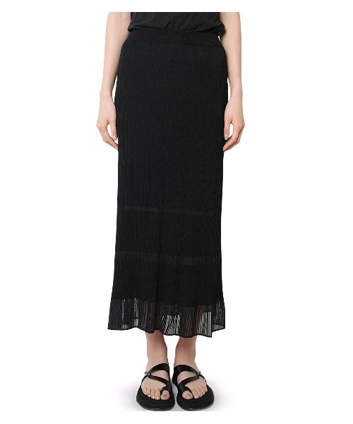 るん　LECIELBLEU Strip Form Knit Skirt LE CIEL BLEU（ルシェルブルー）の「ストリップフォームニット
