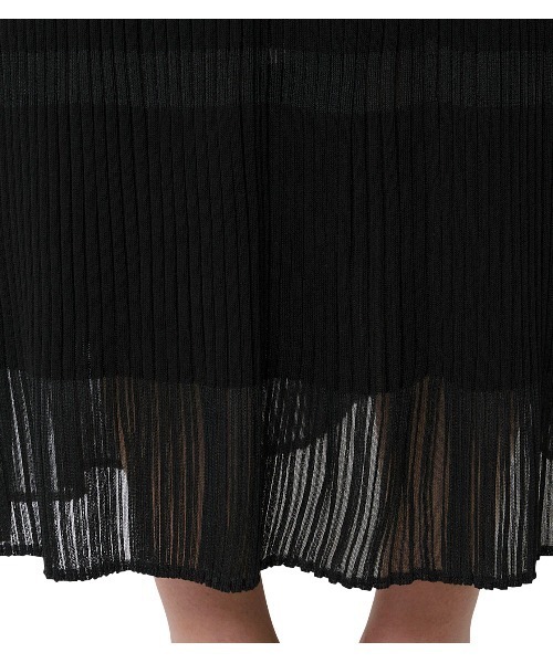 【新品未使用品】ルシェルブルー Transparent Knit Skirt 黒 LE CIEL BLEU（ルシェルブルー）の「Transparent Long Knit