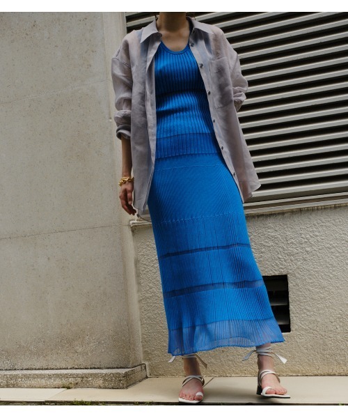 ルシェルブルー　青 タイトスカート サイズ36 ポリエステル100% ルシェルブルー 青 タイトスカート サイズ36 ポリエステル100