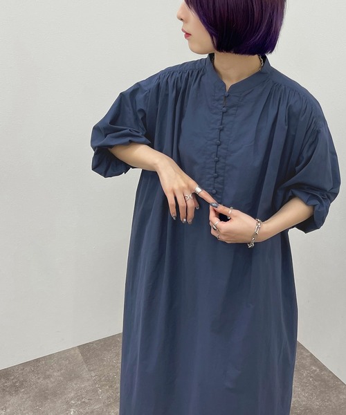 apres jour mignon(アプレジュールミニョン)の「コットンロングボイルワンピース 【ZOZOTOWN限定アイテム】(ワンピース・レディース・ダークパープル/ダークブルー/ブラック・フリー/X-LARGE)」の18枚目の写真