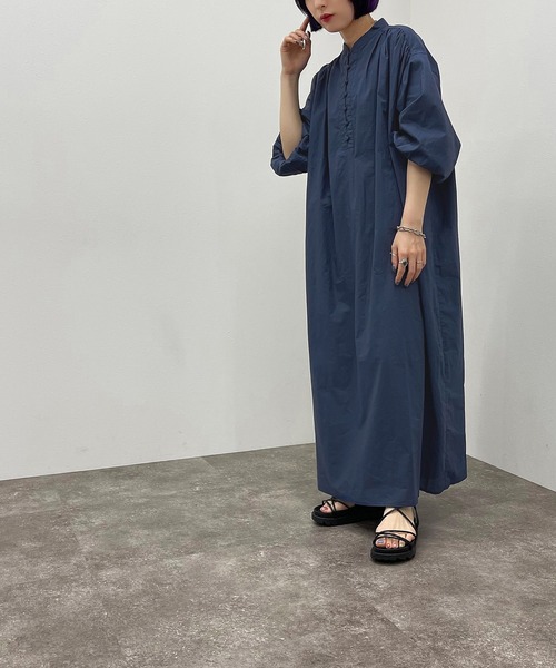 apres jour mignon(アプレジュールミニョン)の「コットンロングボイルワンピース 【ZOZOTOWN限定アイテム】(ワンピース・レディース・ダークパープル/ダークブルー/ブラック・フリー/X-LARGE)」の20枚目の写真