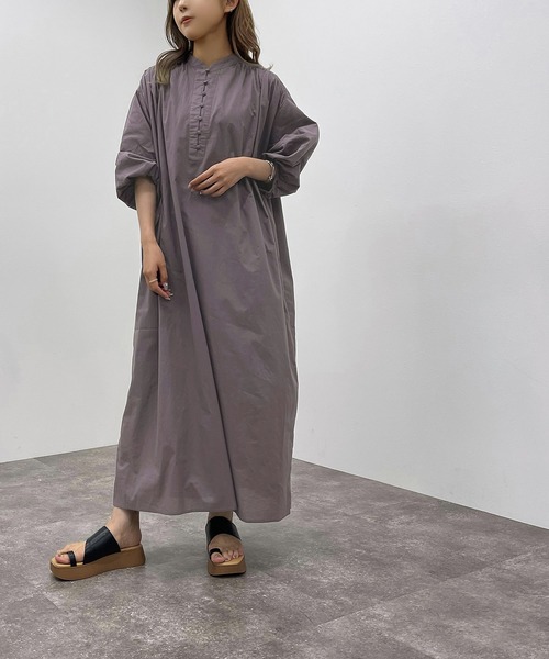 apres jour mignon(アプレジュールミニョン)の「コットンロングボイルワンピース 【ZOZOTOWN限定アイテム】(ワンピース・レディース・ダークパープル/ダークブルー/ブラック・フリー/X-LARGE)」の5枚目の写真