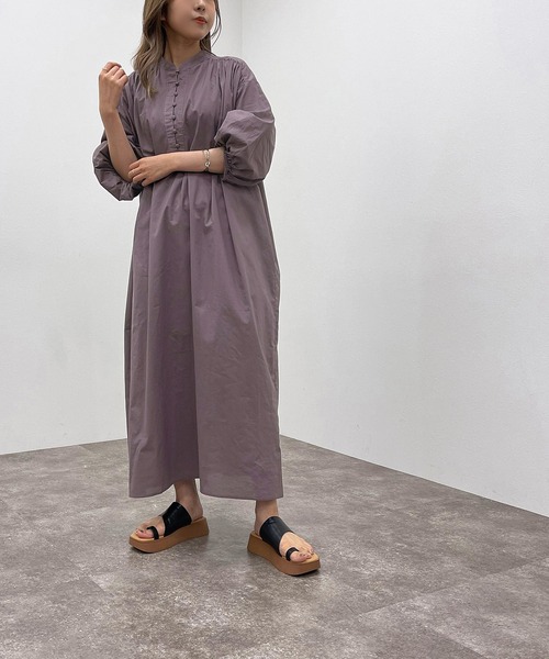 apres jour mignon(アプレジュールミニョン)の「コットンロングボイルワンピース 【ZOZOTOWN限定アイテム】(ワンピース・レディース・ダークパープル/ダークブルー/ブラック・フリー/X-LARGE)」の6枚目の写真