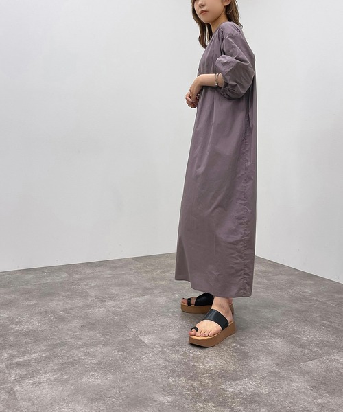 apres jour mignon(アプレジュールミニョン)の「コットンロングボイルワンピース 【ZOZOTOWN限定アイテム】(ワンピース・レディース・ダークパープル/ダークブルー/ブラック・フリー/X-LARGE)」の7枚目の写真