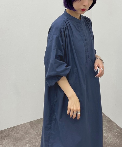 apres jour mignon(アプレジュールミニョン)の「コットンロングボイルワンピース 【ZOZOTOWN限定アイテム】(ワンピース・レディース・ダークパープル/ダークブルー/ブラック・フリー/X-LARGE)」の4枚目の写真