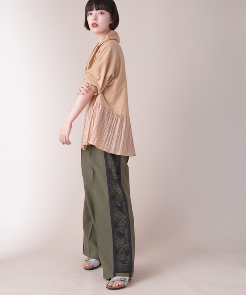 La SRIC(ラスリック)の「La SRIC / 裾プリーツZIPパーカ(シャツ/ブラウス・レディース・カーキ/キャメル/ブラック/ベージュ・38)」の20枚目の写真