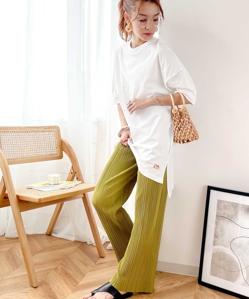 Java（ジャバ）の「《JaVaジャバ コラボ》ゆるっとカジュアル。綿100％切替えビッグシルエットTee（Tシャツ/カットソー・レディース・ホワイト/ライトグレー/ブラック/ライトカーキ・MEDIUM/LARGE/X-LARGE/SMALL）」の12枚目の写真