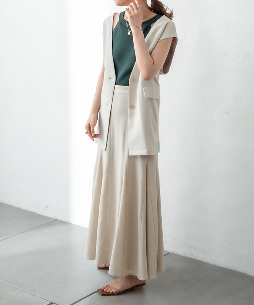 mystic（ミスティック）の「ベルト付ジレ（ベスト・レディース・アイボリー/ブラック/ブルー・FREE）」の19枚目の写真