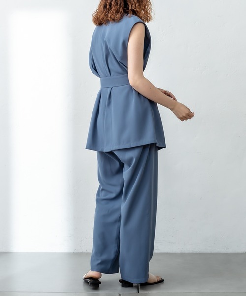 mystic（ミスティック）の「ベルト付ジレ（ベスト・レディース・アイボリー/ブラック/ブルー・FREE）」の15枚目の写真