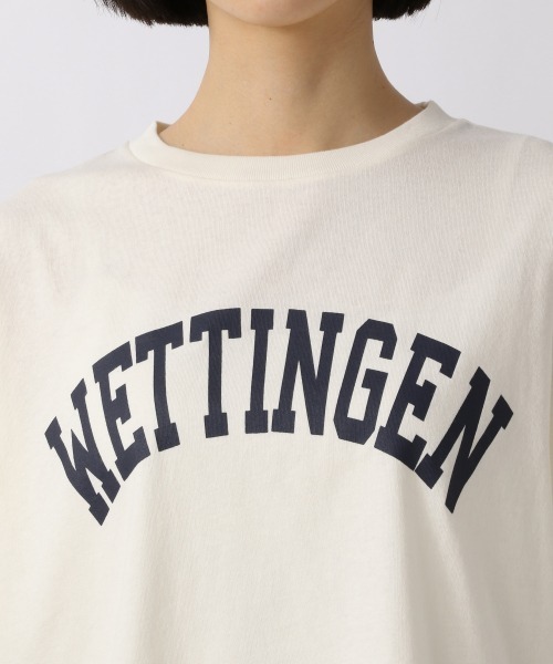 LOWRYS FARM（ローリーズファーム）の「カレッジロゴＴＳＳ　956628（Tシャツ/カットソー・レディース・アイボリー/オフホワイト/チャコールグレー/グリーン・FREE）」の8枚目の写真