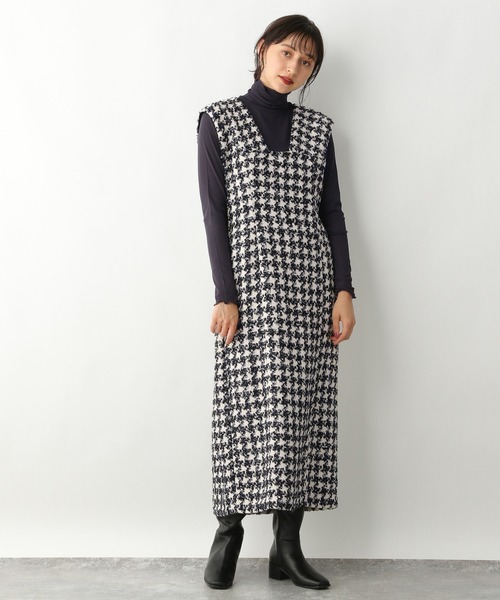 A part by(アパートバイ)の「ツイードジャンパースカート 959131(ジャンパースカート・レディース・ブラック系その他2/ブラック・FREE)」の6枚目の写真