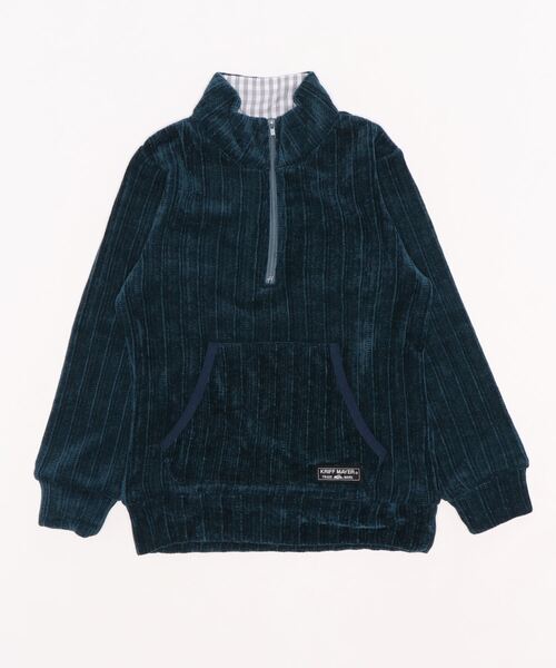 KRIFF MAYER Kid's Collection（クリフメイヤーキッズコレクション）の「カットモールハーフZIP（Tシャツ/カットソー・キッズ・ブラウン/ネイビー/モカ/グレー・170/130/120/160/150/140）」の4枚目の写真