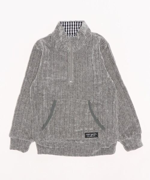 KRIFF MAYER Kid's Collection（クリフメイヤーキッズコレクション）の「カットモールハーフZIP（Tシャツ/カットソー・キッズ・ブラウン/ネイビー/モカ/グレー・170/130/120/160/150/140）」の2枚目の写真