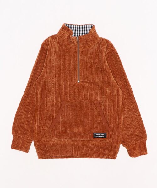 KRIFF MAYER Kid's Collection（クリフメイヤーキッズコレクション）の「カットモールハーフZIP（Tシャツ/カットソー・キッズ・ブラウン/ネイビー/モカ/グレー・170/130/120/160/150/140）」の6枚目の写真