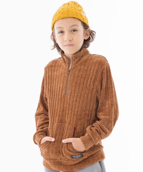 KRIFF MAYER Kid's Collection（クリフメイヤーキッズコレクション）の「カットモールハーフZIP（Tシャツ/カットソー・キッズ・ブラウン/ネイビー/モカ/グレー・170/130/120/160/150/140）」の19枚目の写真