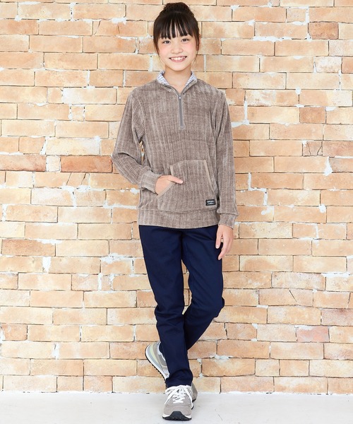 KRIFF MAYER Kid's Collection（クリフメイヤーキッズコレクション）の「カットモールハーフZIP（Tシャツ/カットソー・キッズ・ブラウン/ネイビー/モカ/グレー・170/130/120/160/150/140）」の17枚目の写真