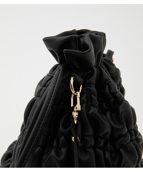 crie conforto（クリーコンフォルト）の「シャーリングミニショルダーバッグ（ショルダーバッグ・レディース・グレー/ブラック/ベージュ・FREE）」の6枚目の写真