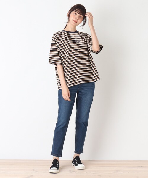 Cutie Blonde（キューティーブロンド）の「◆【S-LL】デニムゆるテーパードパンツ（デニムパンツ・レディース・ネイビー系5/ブルー系5・02/01/04/03）」の17枚目の写真