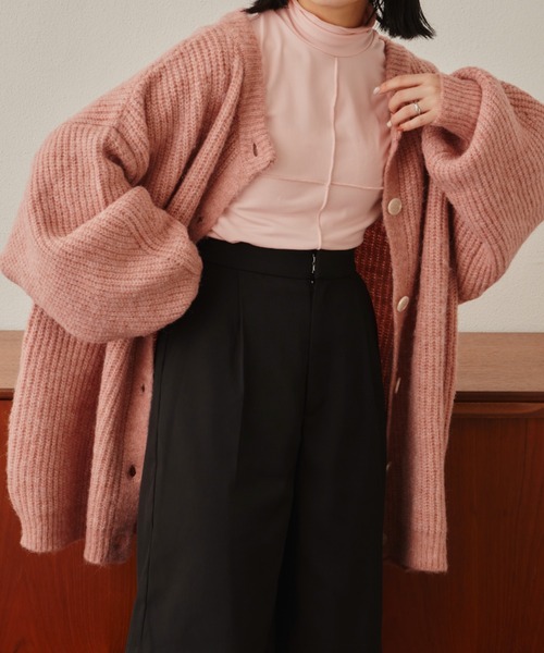 VANNIE U（ヴァニーユー）の「2WAYメロウヒートTOPS（Tシャツ/カットソー・レディース・ブラック/ベージュ/オリーブ/アイボリー/ピンク/ブルー・FREE）」の6枚目の写真