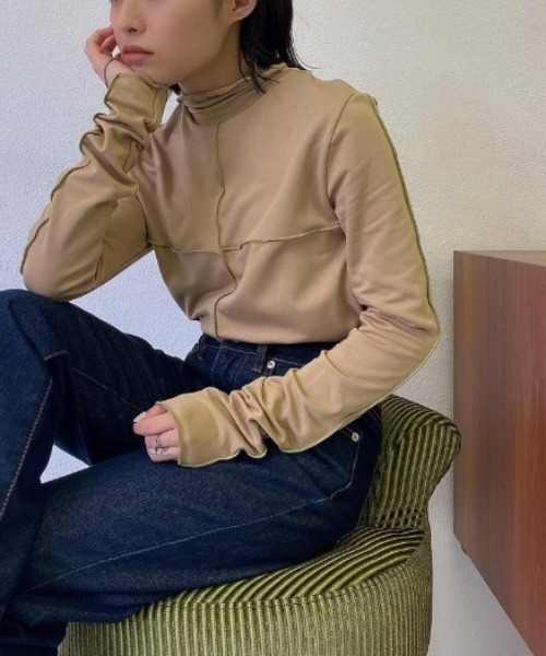 VANNIE U（ヴァニーユー）の「2WAYメロウヒートTOPS（Tシャツ/カットソー・レディース・ブラック/ベージュ/オリーブ/アイボリー/ピンク/ブルー・FREE）」の19枚目の写真