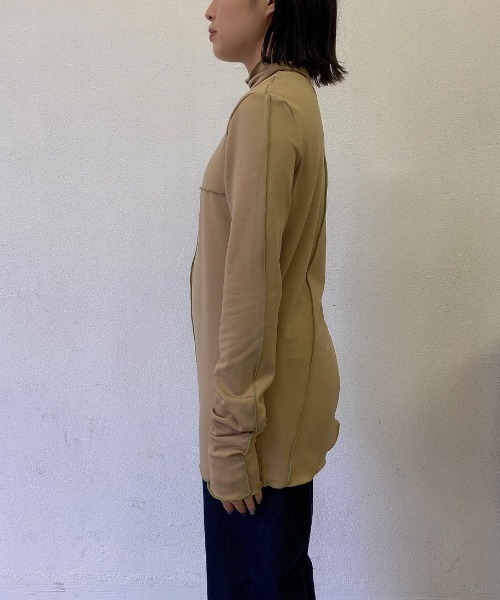 VANNIE U（ヴァニーユー）の「2WAYメロウヒートTOPS（Tシャツ/カットソー・レディース・ブラック/ベージュ/オリーブ/アイボリー/ピンク/ブルー・FREE）」の8枚目の写真