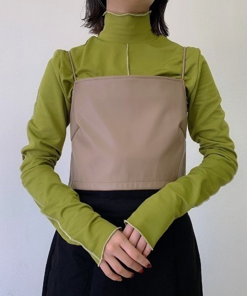 VANNIE U（ヴァニーユー）の「2WAYメロウヒートTOPS（Tシャツ/カットソー・レディース・ブラック/ベージュ/オリーブ/アイボリー/ピンク/ブルー・FREE）」の15枚目の写真