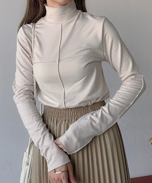 VANNIE U（ヴァニーユー）の「2WAYメロウヒートTOPS（Tシャツ/カットソー・レディース・ブラック/ベージュ/オリーブ/アイボリー/ピンク/ブルー・FREE）」の18枚目の写真