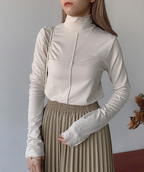 VANNIE U（ヴァニーユー）の「2WAYメロウヒートTOPS（Tシャツ/カットソー・レディース・ブラック/ベージュ/オリーブ/アイボリー/ピンク/ブルー・FREE）」の12枚目の写真