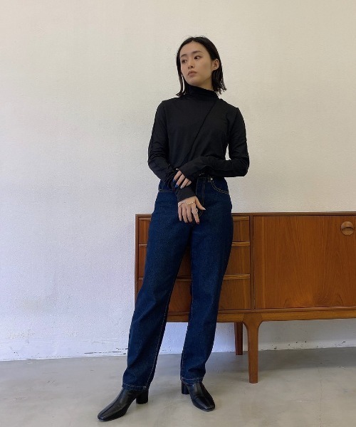 VANNIE U（ヴァニーユー）の「2WAYメロウヒートTOPS（Tシャツ/カットソー・レディース・ブラック/ベージュ/オリーブ/アイボリー/ピンク/ブルー・FREE）」の17枚目の写真